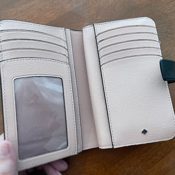 kate spade compact wallet pink and black - Picture 6 of 7